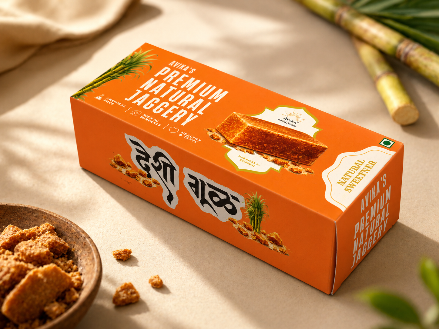 Traditional Indian Jaggery Packaging